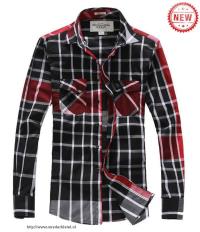 heren abercrombie fitch plaid lang overhemd pockets zwart rood Shop Utrecht zjgbv778